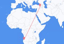 Flyg från Lubango, Angola till Mus, Turkiet