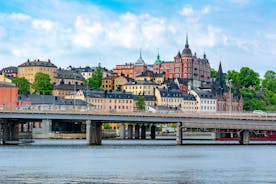 Stockholm old town (Gamla Stan) cityscape from City Hall top, Sweden.