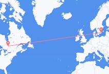 Lennot Rouyn-Norandasta, Kanadasta Kalmariin, Ruotsiin