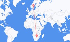 Flyreiser fra Gaborone, Botswana til Örebro, Sverige