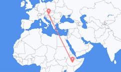 Flyreiser fra Goba, Etiopia til Heviz, Ungarn