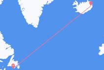 Flug frá Saint-Pierre, St Pierre & Miquelon til Egilsstaða, Íslandi