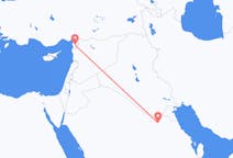Lennot Qaisumahista, Saudi-Arabia Hatayn maakuntaan, Turkki