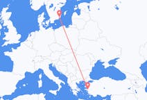 Loty z Izmiru, Turcja do Kalmaru, Szwecja