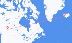 เที่ยวบินจาก เอ็ดมันตัน, แคนาดา ไปยัง Reykjavík, ไอซ์แลนด์