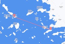 ギリシャのミコノス島から、ギリシャのコス島までのフライト