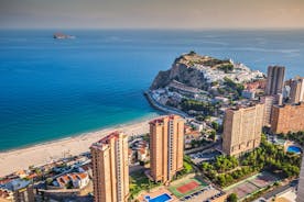 Scenic aerial view of the Agbar Tower in Barcelona in Spain.