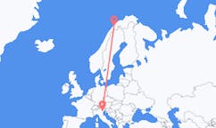 Flüge von Bardufoss, Norwegen nach Venedig, Italien