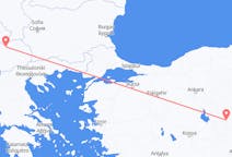 Lennot Nevşehiristä Skopjeen