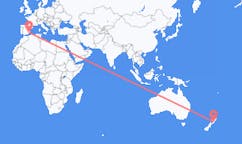 뉴질랜드 파머스턴노스에서 출발해 스페인 무르시아로(으)로 가는 항공편