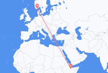Flights from Jijiga to Kristiansand