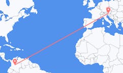 Flyreiser fra Villavicencio, Colombia til Klagenfurt, Østerrike