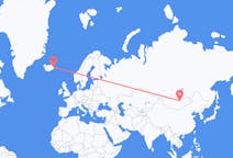 Flyg från Ulan Bator, Mongoliet till Egilsstaðir, Island