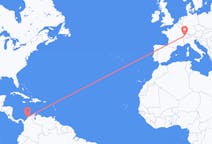 Flyg från Cartagena, Colombia till Bern, Schweiz
