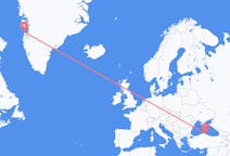 Lennot Sinopilta, Turkki Aasiaatille, Grönlanti