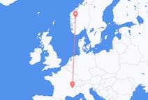 Vuelos de Sogndal, Noruega hacia Chambéry, Francia