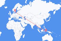 Lennot Ambonista, Malukusta, Indonesiasta Växjölle, Ruotsiin