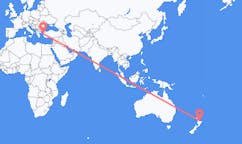 ニュージーランドのタウランガから、ギリシャのミティリーンまでのフライト