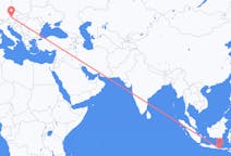 Flyreiser fra Denpasar, Indonesia til Linz, Østerrike