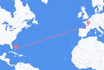 Lennot Pohjois-Eleutherasta, Bahama Limogesiin, Ranska