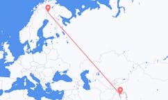 Loty z Śrinagar, Indie do Kolari, Finlandia
