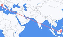 Flyreiser fra Balikpapan, Indonesia til Ajaccio, Frankrike