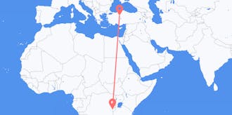 Flyreiser fra Burundi til Tyrkia