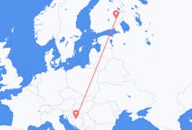 Voos de Savonlinna, Finlândia para Banja Luka, Bósnia e Herzegovina