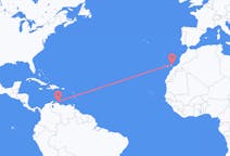 Flyreiser fra Willemstad, til Lanzarote