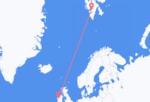 Flyg från Knock till Svalbard