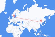 Lennot Changchunista, Kiinasta Växjölle, Ruotsiin