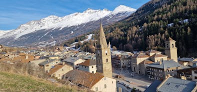 photo of the heights of the Vercors, the marly hills and the valley Val de Drome at Saint Jean De Maurienne in French countryside.