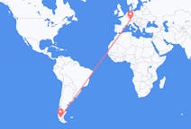 Flyreiser fra Puerto Natales, Chile til Friedrichshafen, Tyskland