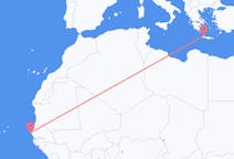 Flyreiser fra Dakar, til Khania