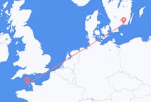 Flyg från Karlskrona till Guernsey