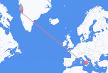 Lennot Aasiaatista, Grönlanti Cataniaan, Italia
