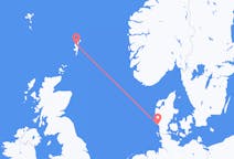 Flyreiser fra Lerwick, Skottland til Esbjerg, Danmark