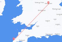 Flyreiser fra Newquay, England til Nottingham, England