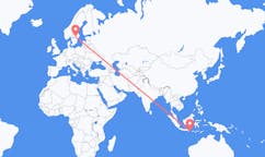 Flyreiser fra Denpasar, Indonesia til Örebro, Sverige