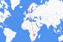 Flyreiser fra Bulawayo, Zimbabwe til Ørland, Norge