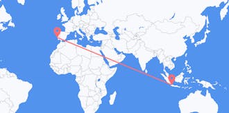 Flyrejser fra Indonesien til Portugal