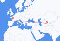 Flyg från Buchara, Uzbekistan till Bergerac, Frankrike