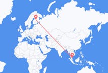Flyreiser fra Kuala Terengganu, Malaysia til Kajana, Finland