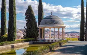 Photo of panoramic aerial view of Malaga on a beautiful summer day, Spain.