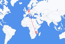 Flyreiser fra Beira, Mosambik til Altenrhein, Sveits