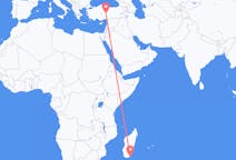 Flyreiser fra Tôlanaro, Madagaskar til Kayseri, Tyrkia