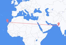 Flyreiser fra Kandla, India til Santa Cruz de Tenerife, Spania