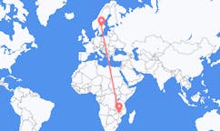 Flyreiser fra Tete, Mosambik til Örebro, Sverige