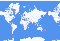 Flyg från Christchurch, Nya Zeeland till Aasiaat, Grönland