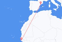 Lennot Ziguinchorilta, Senegal Reusiin, Espanja